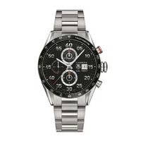 TAG Heuer Carrera Automatic Chronograph Calibre 1887 men\'s black dial stainless steel bracelet watch