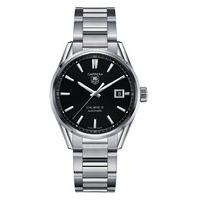 tag heuer carrera automatic mens black dial stainless steel bracelet w ...