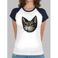 tabby cat face baseball