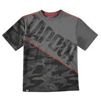 Tapout Camouflage Panel T Shirt Junior Boys