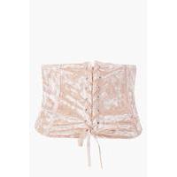 Tara Lace Up Front Bodice - champagne