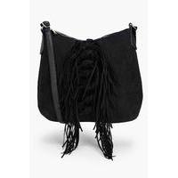 Tassel Shoulder Day Bag - black