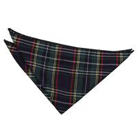 Tartan Black & Green w/ Thin Stripes Handkerchief/Pocket Square