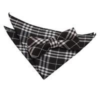 Tartan Black & White Bow Tie 2 pc. Set