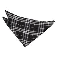 Tartan Black & White Handkerchief / Pocket Square