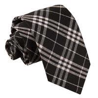 Tartan Black & White Tie