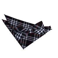 Tartan Black & White with Red Bow Tie 2 pc. Set