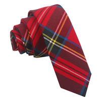 Tartan Red Royal Stewart Skinny Tie