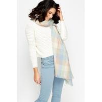 Tassel Hem Stripe Scarf