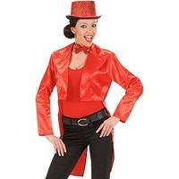 tailcoat red satin womens costume medium for hardy hollywood film fanc ...