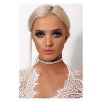 Taya Silver Glitter Choker