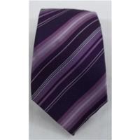 taylor wright purple pink striped silk tie