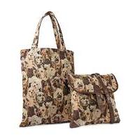 Tapestry Shoulder Bag with Shopper