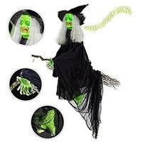 Talking Witch With Motion & Lights 155cm Halloween Fancy Dress