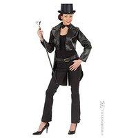 Tailcoat Black Satin Womens Costume Small For Hardy Hollywood Film Fancy Dress