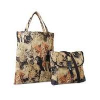 Tapestry Shoulder Bag with Shopper