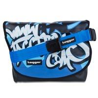 Tagger Blue Graffiti Complete Shoulder Bag 5001-BLK-BLU-BLK