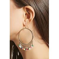 Tassel Drop Hoop Earrings