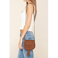 tasseled faux leather crossbody