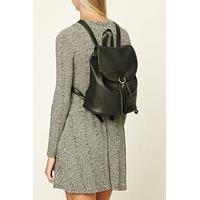 Tasseled Faux Leather Backpack