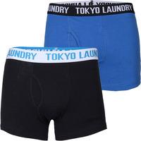 Tasmania Boxer Shorts in Ocean Blue / Black - Tokyo Laundry