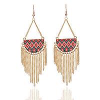 tassel geometric drop earrings jewelry unique design bohemia party dai ...