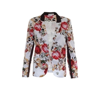 Tapestry Floral Print Blazer