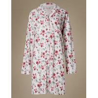 tatty teddy printed long sleeve short nightdress