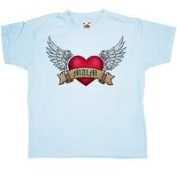 tattoo heart mum kids t shirt