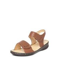 tan leather velcro sandals tanrust