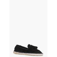 Tassel Front Espadrille - black