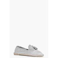 Tassel Front Espadrille - grey