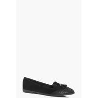 Tassel Front Slipper - black