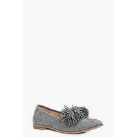 Tassel Trim Loafer - grey