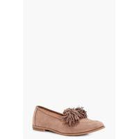 Tassel Trim Loafer - taupe