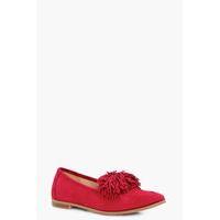 Tassel Trim Loafer - red