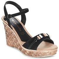 tamaris buru womens sandals in black