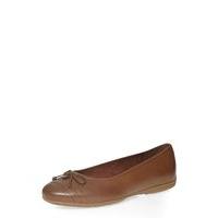 Tan Leather Comfort Pumps, Tan/Rust