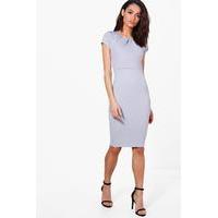 Tailored Bodycon Dress - grey