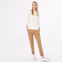 Tailored Fit Satin Trousers - Warm Khaki