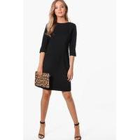 Tailored Dress With Pocket - black