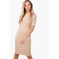 Tailored Midi Dress - stone