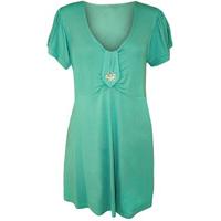 tamika sparkle button detail top green