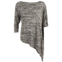 Tatiana Asymmetric Knitted Top - Grey