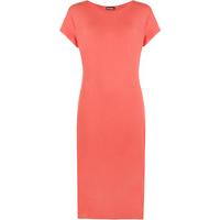 Tammie Basic Short Sleeve Midi Dress - Coral