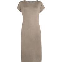 Tammie Basic Short Sleeve Midi Dress - Mocha