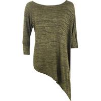 Tatiana Asymmetric Knitted Top - Green