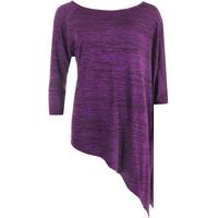 tatiana asymmetric knitted top purple