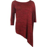 Tatiana Asymmetric Knitted Top - Red