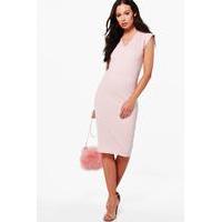 Tailored Fitted Midi Dress - lotus